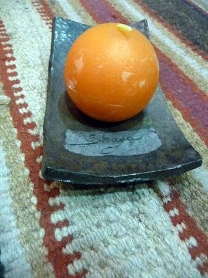 raku : porte-bougie